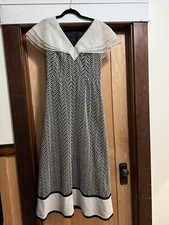 Vintage 1960s Gorgeous Black And White Maxi Dress By Jack Bryan