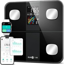 Runstar Smart BATHROOM Scale for Body Weight and Fat  High Accuracy Digital app