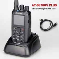 ANYTONE DMR Digital Two Way Radio AT-D878UV PLUS VHF UHF GPS Portable BT PTT