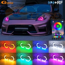 For Nissan 350 370 Z 350Z 370Z Bluetooth App RGB LED Angel Eyes Hex Halo Rings