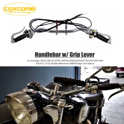 Chrome Original Handlebar w/Grip Lever Cable For Zündapp DB DS KS750 Replika R75