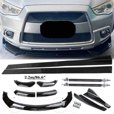 Front Bumper Lip Spoiler Side Skirts Rear Lip For Mitsubishi ASX 2013-2015