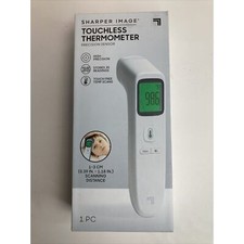 Sharper Image Touchless Thermometer White Precision Sensor Backlit