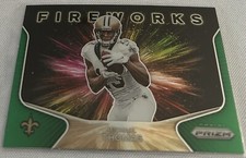 2020 Panini Prizm Football Michael Thomas New Orleans Saints Fireworks Green #2