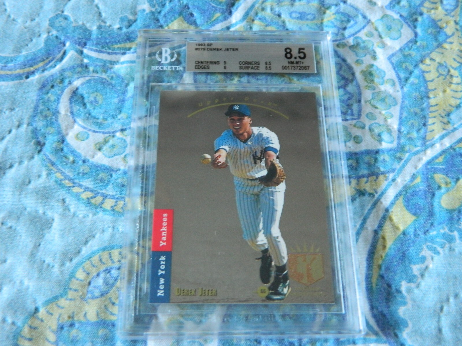 1993 SP Foil Derek Jeter Rookie RC 279 BGS 8.5 NM-MT+ New York Yankees Subgrades