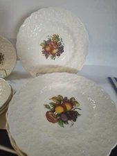 Set/7 COPELAND SPODE fruits/Flowers DAISY BORDER 9" PLATES And 4,  5" Plates 