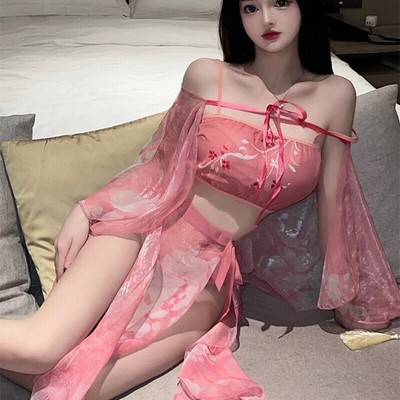 Sexy Lingerie Hanfu Sleepwear Hot Cosplay Costumes Ancient Cheongsam Night Dress