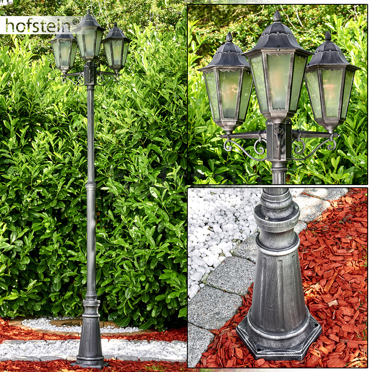 Lampada da giardino in vetro smerigliato
