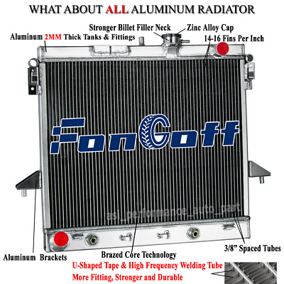 3 Row Aluminum Radiator For 2009-2012 Chevy Colorado GMC Canyon 06-10 Hummer H3