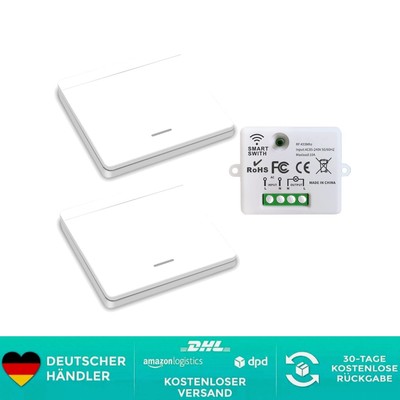 Wireless Lichtschalter Funk Sender Empfänger 10 A Dimmer Beleuchtung