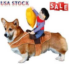 Halloween Riding Horse Cowboy Pet Dog Costumes Puppy Party Fancy Costume Clothes