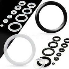 10pcs. Black Rubber O-Rings for Taper Expander  Ear Plugs