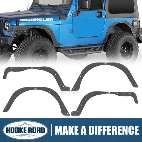 Hooke Road Front & Rear Fender Flare Deleted Kit for 1997-2006 Jeep Wrangler TJ