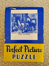 VINTAGE PERFECT PICTURE PUZZLE NO 16 "The Tavern" 15 1/2 X 10 1/8 Made in USA