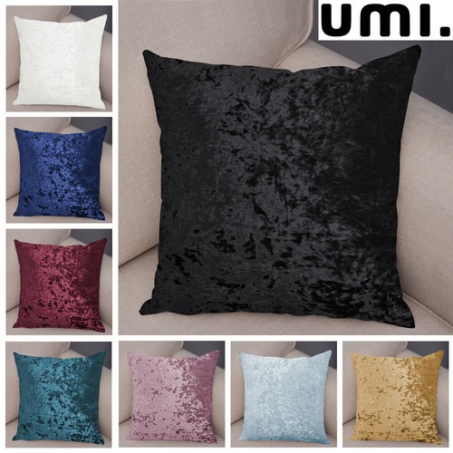 Umi Velvet Cushion Covers Square Plain Throw Pillow Cases for Seat