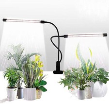 Full Spectrum White 84 LED Clip Grow Light for Indoor Plants, Timer Dimmable