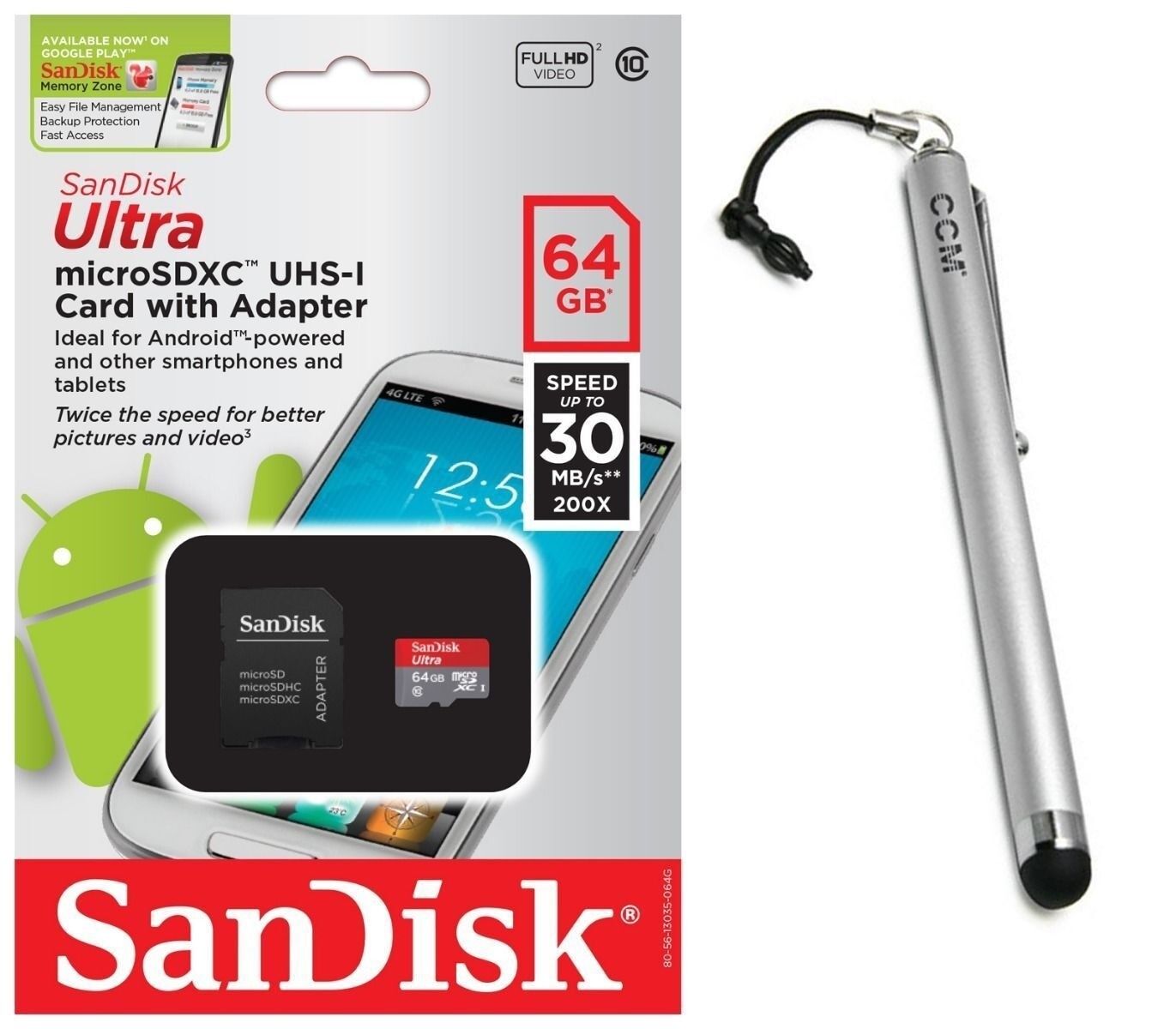 SanDisk 64GB Ultra Micro SD Class Memory 10 for Card 玄関先迄納品 Stylus 最上の品質な