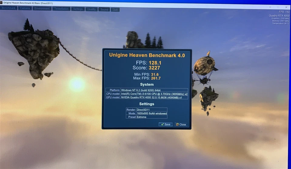 HP NVIDA Quadro RTX 4000 8GB GDDR6 Video Graphics Card GPU TU104 L48392-001 PCIe - Image 2 of 4