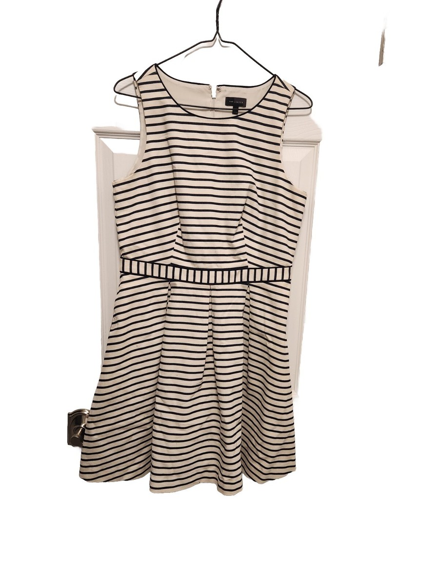 horizontal black and white striped dress The Limited Womens Size 10 Mini Red Wedding Dress, BIN-122219-SC1 DM:15 Do not bleach