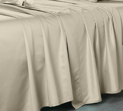 Made in USA- Heavyweight Flat Sheet Only (Oversized) 1000tc Cotton 120''x112''