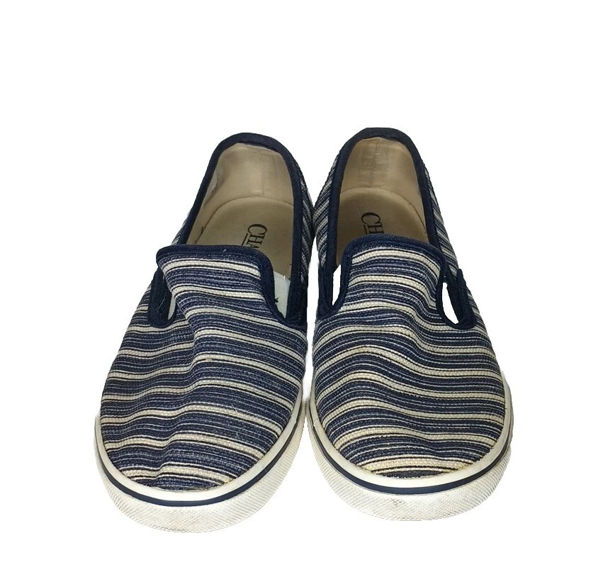 Mocasín sin cordones a rayas con toldo Jessica talla 7 CHAPS usado para mujer + Magallanes talla 7 Foto 4 de 4