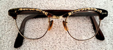 True Vintage Universal Optical Co Cat Eye Eyeglasses 44-20 , 4 1/4 1/10 12K GF