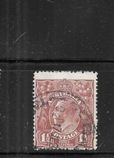 AUSTRALIA SC# 24a 1918 USED 1 1/2 P KING GEORGE V DEFIN OLD CLASSIC STAMP