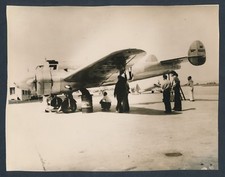 1937 AMELIA EARHART Final Preparations for Round World Flight Vintage Photo