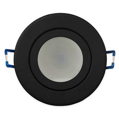 10x LED Einbaustrahler Set IP44 5-7W schwarz Bad Badezimmer Deckenstrahler MR16