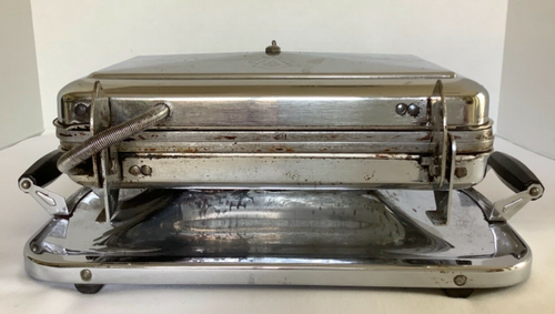 Vintage Super Lectric Series 355 Crome Sandwich Toaster Waffle Maker - Picture 2 of 8