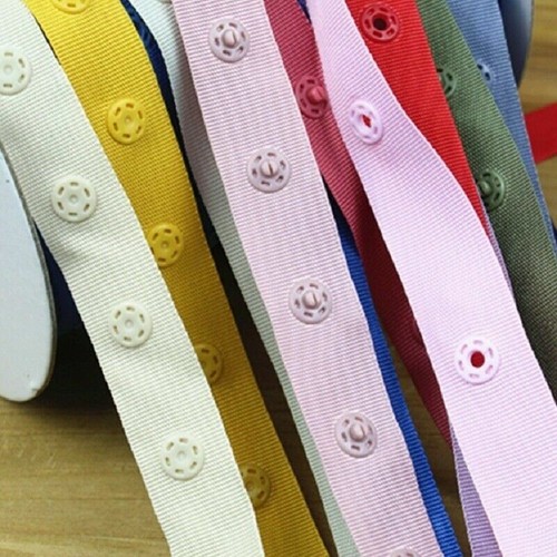 5M Snap Button Ribbon Fasteners Press Stud Tape Sewing Trimming DIY Accessories - Picture 2 of 29