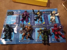 8  Mega Bloks Halo Series 4 purple Copper Blue Green Arctic Crimson Yellow Wow