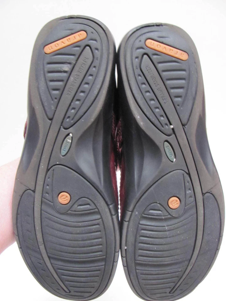 Mujer Cuero Marrón Aravon Abzorb Marco en T Estabilizador Mujer Plano Slipon   Foto 4 de 4