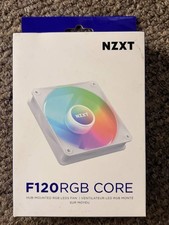 Image of 120mm NZXT F120 RGB Core Single Fan, White, 7 Blades, 500-1800rpm, 78.86 CFM, 33