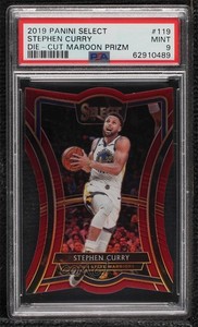 2019 Panini Select Premier Level Maroon Prizm /175 Stephen Curry #119 PSA 9 MINT