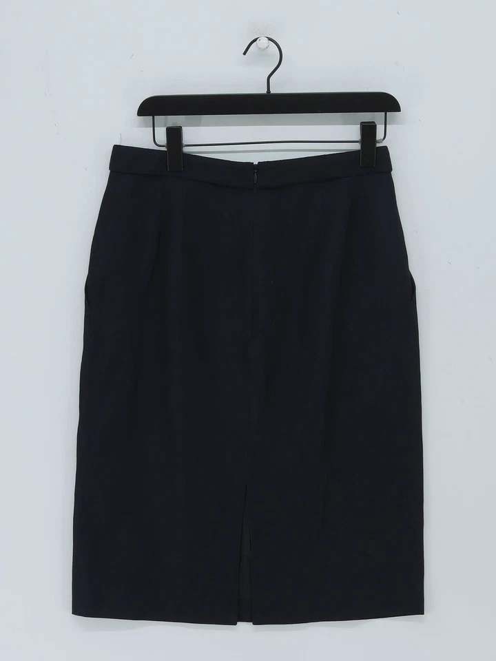 Nicole Farhi Women's Midi Skirt UK 12 Blue Wool - Image 2 of 4