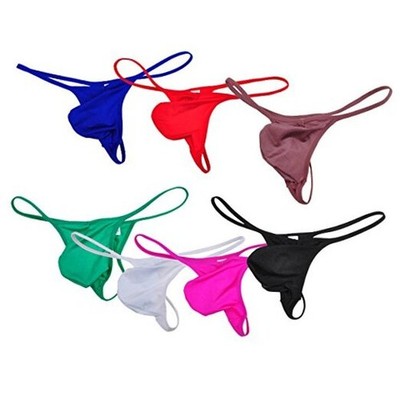Men's Spandex Thong Guy Men T-Back G-String Jockstrap Underwear Large 7pcs