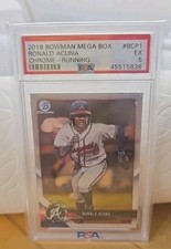 2018 Bowman Ronald Acuna Prospects Chrome #1 Braves PSA 5 (Low Population)