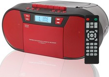 Boombox CD Player Portable Cassette Player Combo W/ CD MP3 Bluetooth AUX TF USB