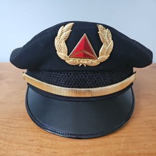 Vintage Delta Air Lines Captain Pilot Hat with Pin Size 7 5/8 Great Condition