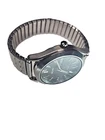 Vintage SEIKO~ Solar Watch~ Black Face ~Silver Band~ Working ~ made in Japan