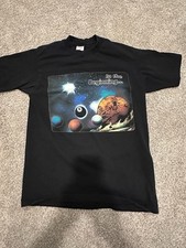 Vintage 90s Hustlin USA Pool 8-Ball Black Large T-Shirt Space Single Stitch
