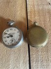 2 Antique Unmarked Pocket Watches~ As Is For Parts Or Repair