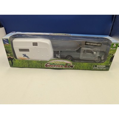 New Ray Country Life Ford F-250 Super Duty W Horse Trailer Die Cast Farm Toy