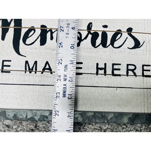 Meals & Memories Are Made Here Wood Metal Sign Farmhouse Country Kitchen - Picture 4 of 10