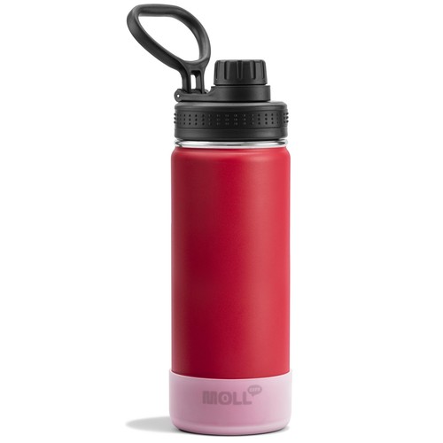 Insulated Water Bottle-18 oz Stainless Steel Vacuum Wide Mouth Sports Flask w...