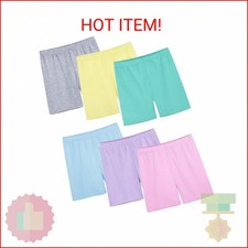 FEOEOR 6 Pack Girls Bike Shorts Cartwheel Shorts Toddler Biker Under Dress Dance