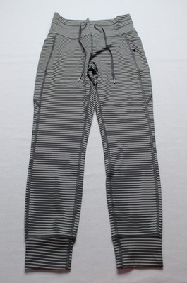 Halara Women's High Waisted Drawstring Striped Yoga Leggings AC2 Steel Medium