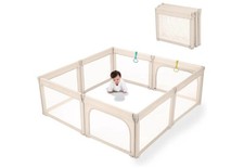 Doradotey Baby Playpen Foldable for Toddlers 1-3, Size and Shape Adjustable E...
