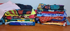 LOT Of 28 Vtg Scarves Vanuatu Wrap Vera Dogs Fish Floral Klimt Canada Silk